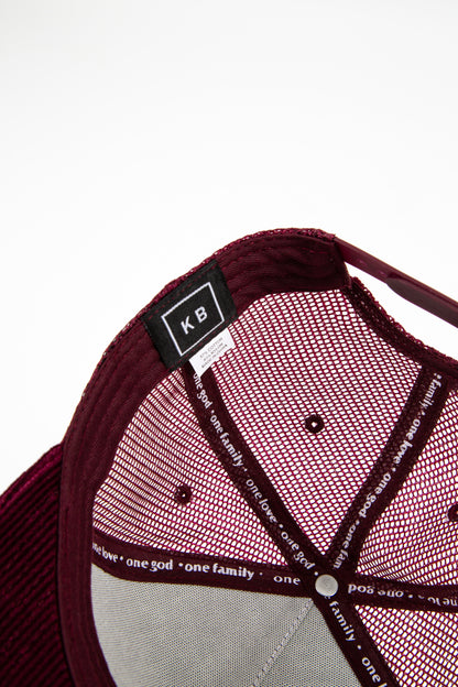 FAMILY Hat - Maroon Corduroy