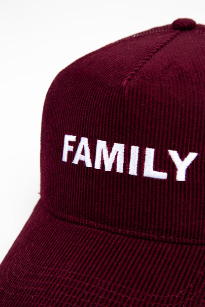 FAMILY Hat - Maroon Corduroy