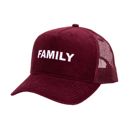FAMILY Hat - Maroon Corduroy