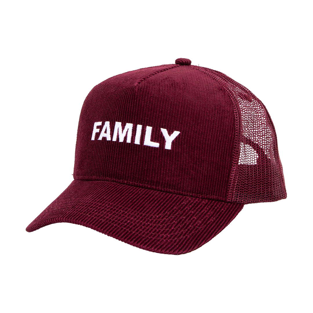 FAMILY Hat - Maroon Corduroy
