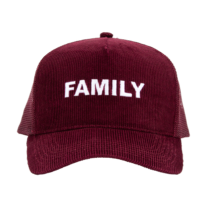 FAMILY Hat - Maroon Corduroy