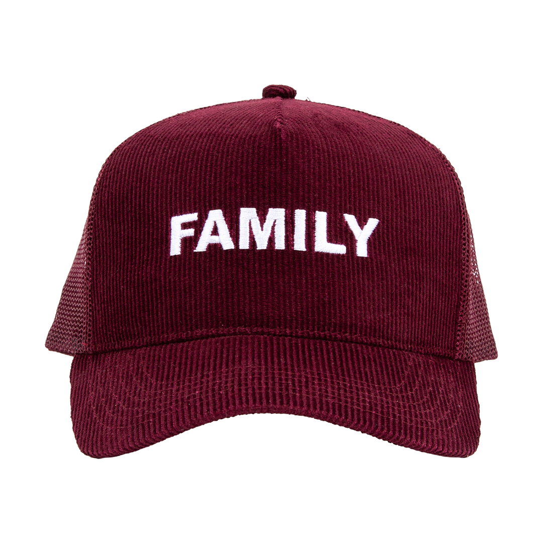 FAMILY Hat - Maroon Corduroy